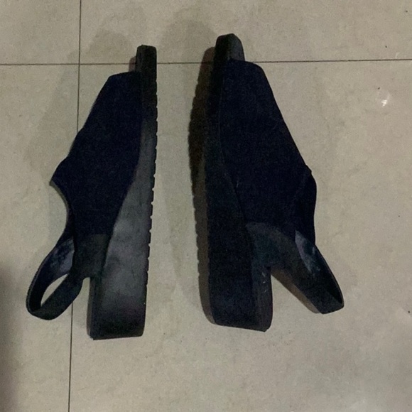 Liz Claiborne Flex Wedge Sandal, Navy Blue SZ 10 - Picture 3 of 7